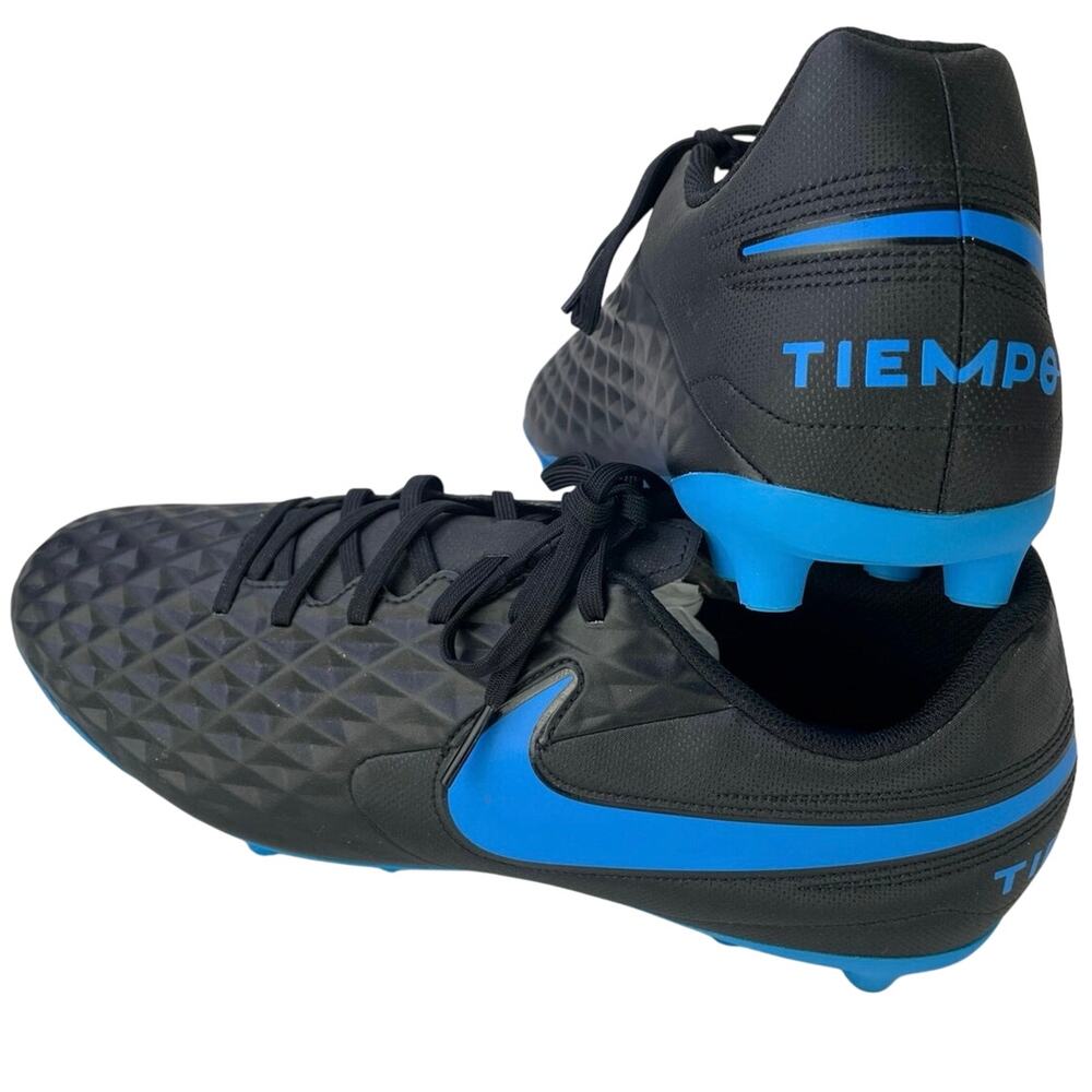 Nike Tiempo Legend 8 Club FGMG Black Blue Hero Cleats NWOT Mens Unisex Sz 10.5